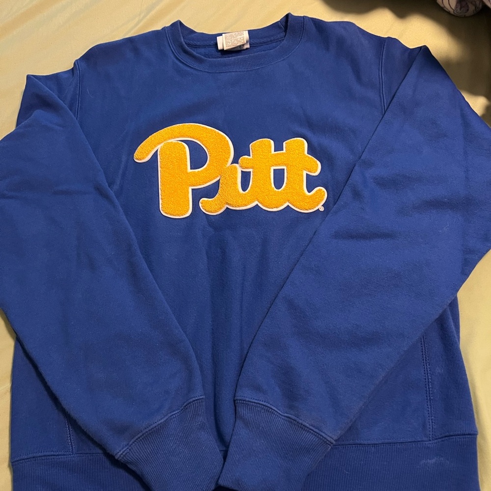 Champion Blue and Gold Pitt Crewneck Sweater
